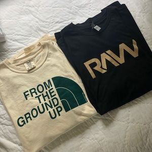 Bundle of 2 Cbum Chris Bumstead raw nutrition t shirts XL